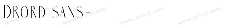 Drord sans字体转换